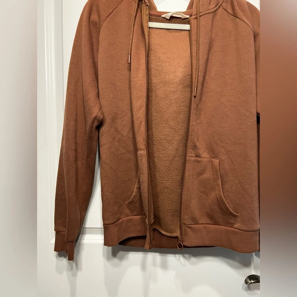 Primark Brown Zip Up Hoodie Size Medium - Picture 9 of 9